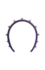 THIN HAIRBAND WITH STUDS AND COLOURED INTERIOR