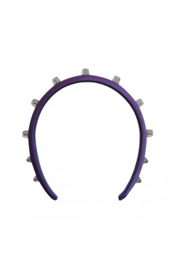 THIN HAIRBAND WITH STUDS AND COLOURED INTERIOR