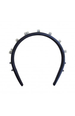 WIDE HAIRBAND WITH STUDS AND COLOURED INTERIOR